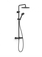 Tres Base Plus Termosztátos zuhanyrendszer 126 cm, matt feke
