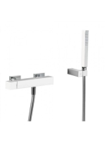 Tres Cuadro Exclusive zuhany csaptelep Króm/Fehér 407167 - F