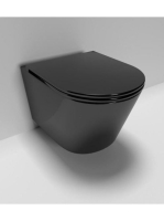 Wellis Clement fali Rimless WC matt fekete WF00070 - Fürdősz