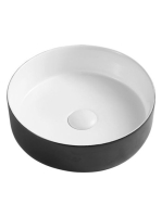 Wellis Rose matt fekete-fehér pultra építhető porcelán mosdó