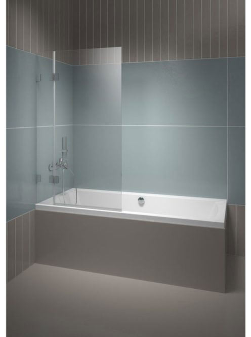 Riho Scandic NXT X109 kádparaván átlátszó üveg 95X150 cm fek