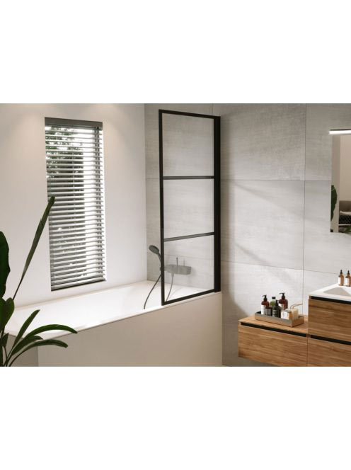 Riho Grid GB501 balos kádparaván 80x150 átlátszó üveg, feket