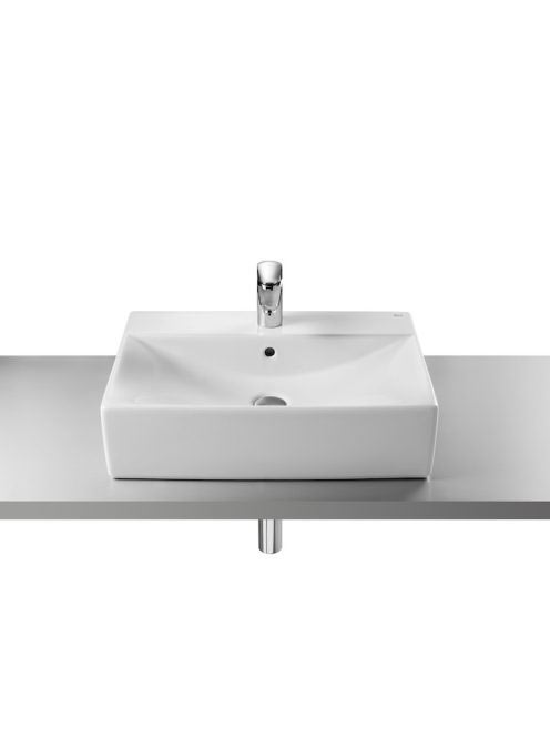 Roca Diverta pultra ültethető mosdó 60x43 túlfolyóval Fehér