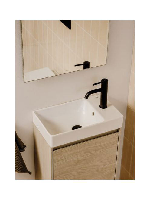 Roca Ona FineCeramic kompakt jobbos kézmosó 45x26 cm, fehér