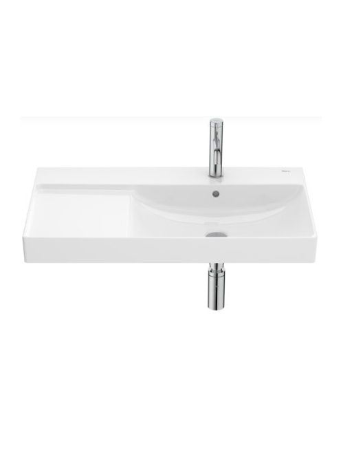 Roca Ona FineCeramic jobbos mosdó 80x46 cm pakolófelülettel,