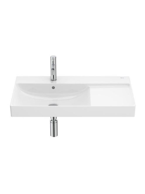 Roca Ona FineCeramic balos mosdó 80x46 cm pakolófelülettel,