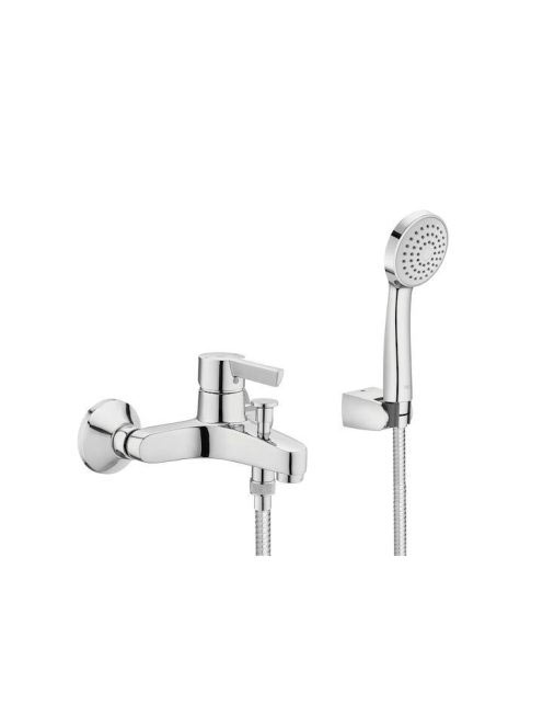 Roca Saona egykaros fali kádtöltő csaptelep zuhanyszettel Kr