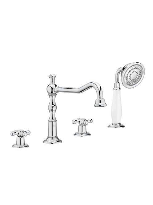 Roca Carmen kádperemre szerelhető 4 részes csaptelep, króm A