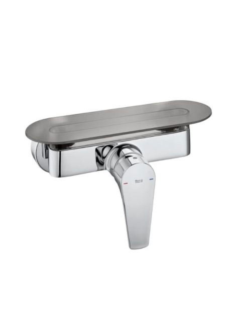 Roca Atlas zuhanykeverő csaptelep polccal, Evershine felület