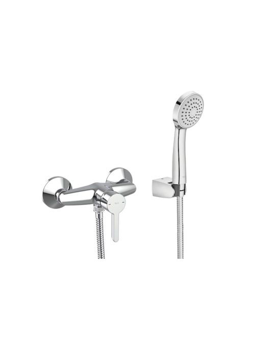 Roca Saona egykaros fali zuhanycsaptelep zuhanyszettel króm