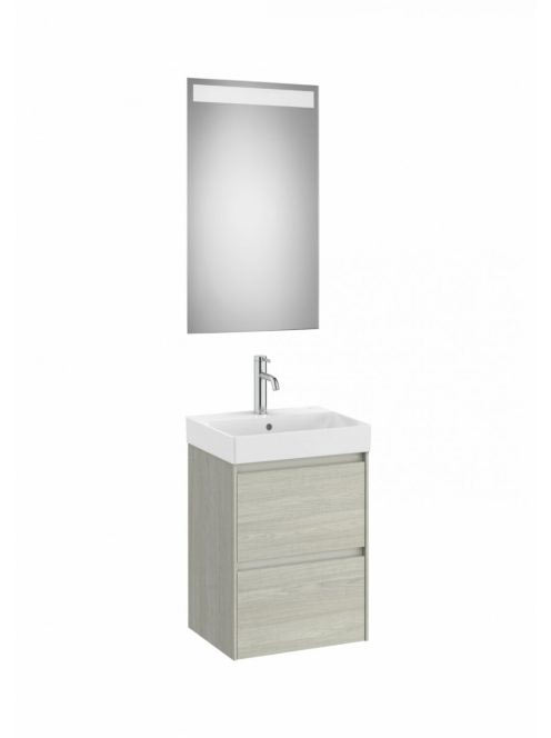Roca Ona Pack 2 fiókos mosdószekrény mosdóval 45x36 tükör LE