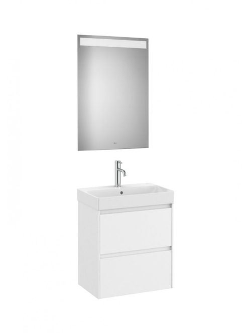 Roca Ona Pack 2 fiókos mosdószekrény mosdóval 55x36 tükör LE