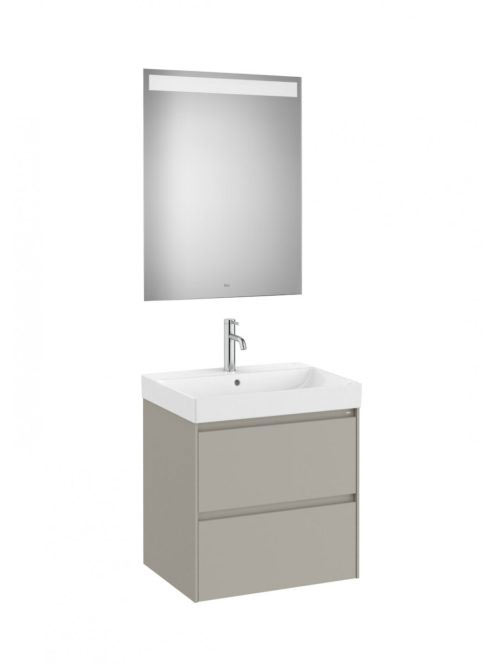Roca Ona Pack 2 fiókos alsószekrény mosdóval 60x46 tükör LED