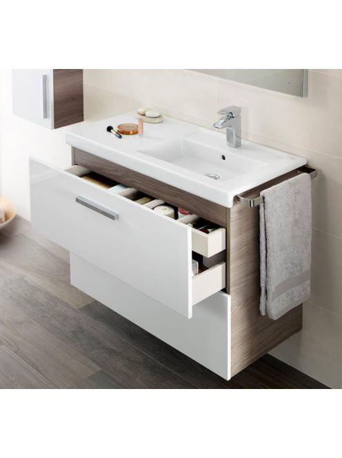 Roca Unik Prisma 2 fiókos alsószekrény jobbos mosdóval 900 k
