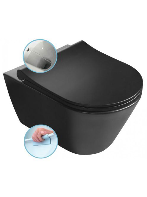 Sapho Avva perem nélküli fali WC beépített bidézuhannyal, 35