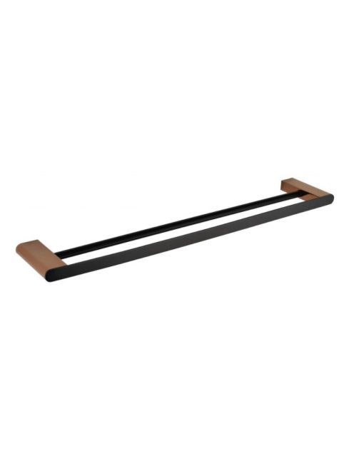 Bemeta Galla dupla törölköző tartó 600 mm, matt fekete/réz 1