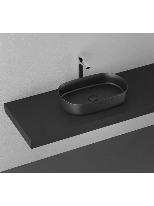 Sapho Infinity Oval kerámiamosdó 55x36 cm, fekete 10NF65055-