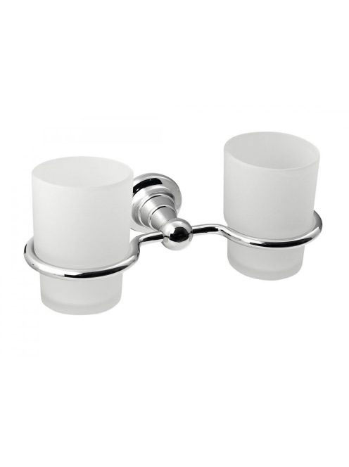 Sapho Diamond dupla pohár tartó, króm 1317-05 - Fürdőszoba -