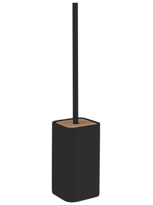 Sapho NINFEA WC-kefe tartó fekete/bambusz 133314 - Fürdőszob