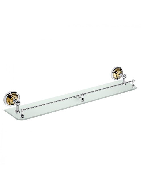 Bemeta Retro Üvegpolc 600x90x125 mm, króm/arany 144202268 -