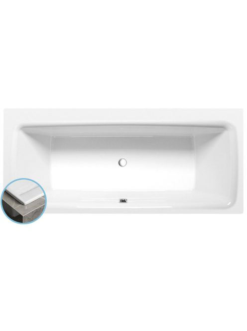 Polysan Kvadra Slim akril kád 170x80 cm, fehér 18611S - Fürd