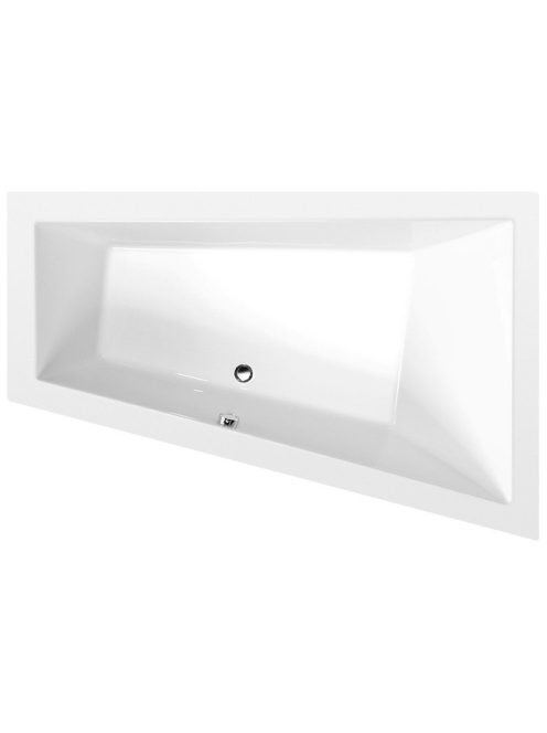 Polysan Triangl jobbos aszimmetrikus kád 180x120x50 cm, fehé