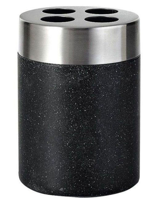 Sapho Stone fogkefetartó pohár, fekete 22010210 - Fürdőszoba
