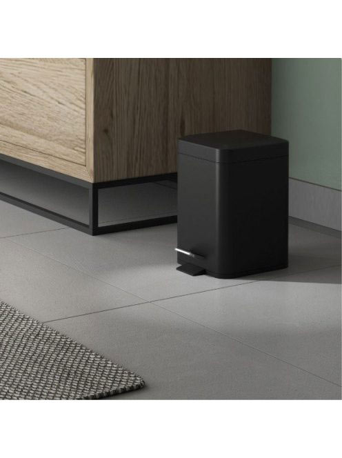 Sapho Argenta szemetes 3l, Soft Close, matt fekete 220914 -