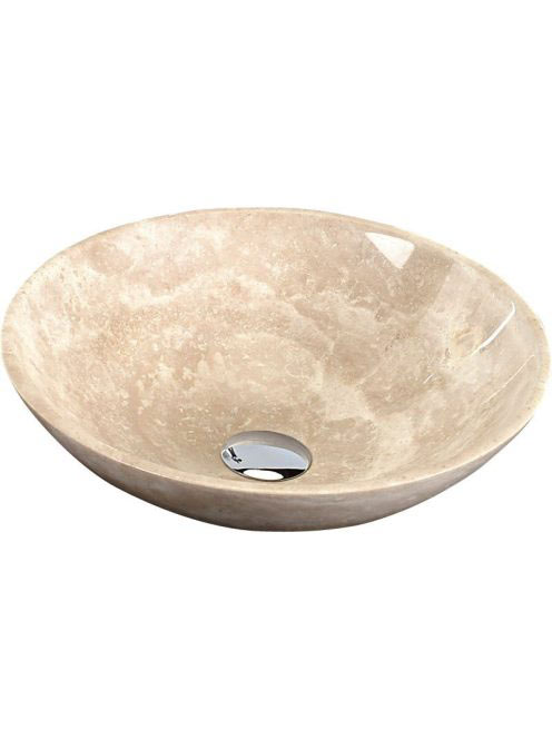 Sapho Blok kőmosdó 40x12cm, csiszolt bézs 2401-01 - Fürdőszo