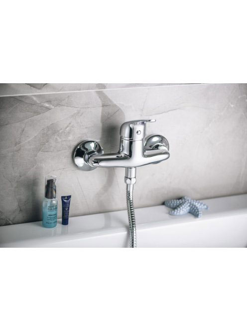 Sapho Bruckner Hoffer fali egykaros zuhany csaptelep, króm 4