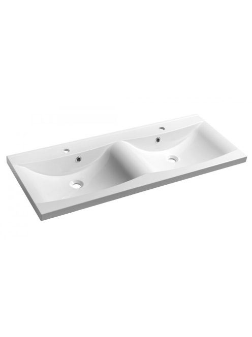 Sapho Luciola öntöttmárvány duplamosdó 120x48 cm túlfolyóval