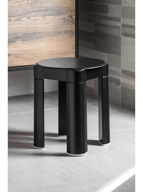 Sapho Colored fürdőszobai szék 37x39x37 cm, matt fekete 5600