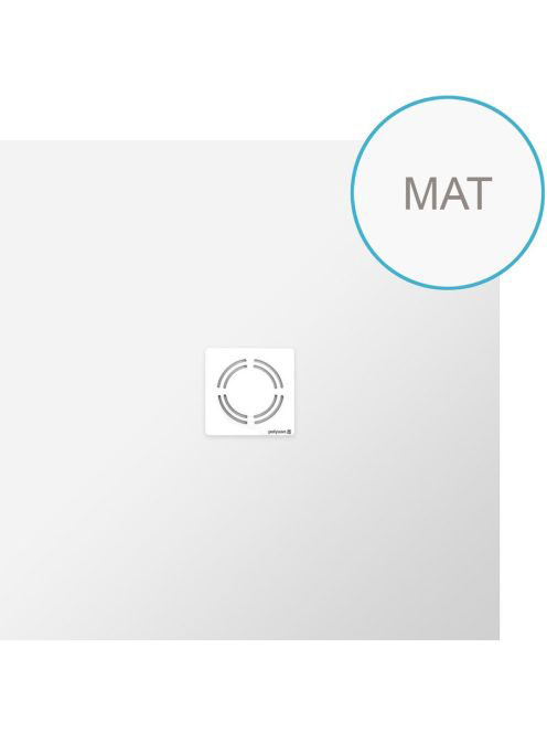 Polysan Flexia öntött márvány zuhanytálca 100 cm, matt fehér