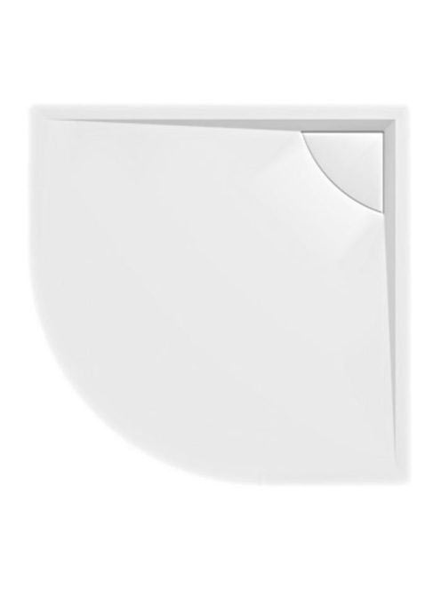 Polysan Lussa öntött márvány negyedköríves zuhanytálca 90x90