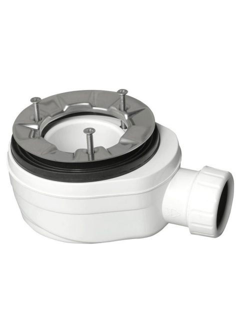 Polysan Flexia 90 mm-es zuhanytálca szifon inox karimával fe