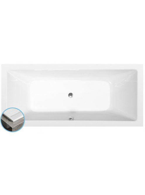 Polysan Krysta akril Slim kád 180x80x39 cm, fehér 71710S - F