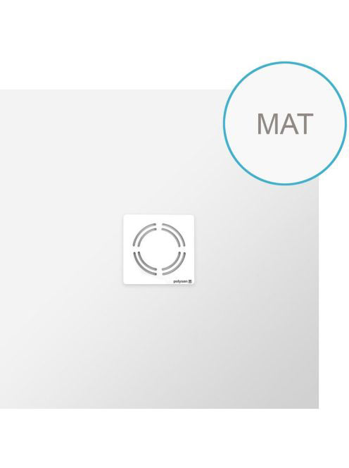 Polysan Flexia öntött márvány zuhanytálca 80 cm, matt fehér