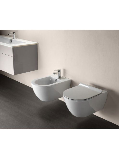 Sapho Gsi Pura fali bidé 55x36 cm, Extraglaze, fehér 8865111