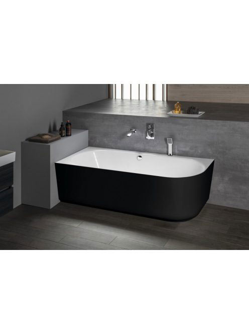 Polysan Sussi L balos szabadon álló kád 150x70x50 cm, fekete