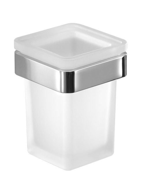 Sapho Samoa fali fogkefetartó pohár, króm/matt üveg A81013 -