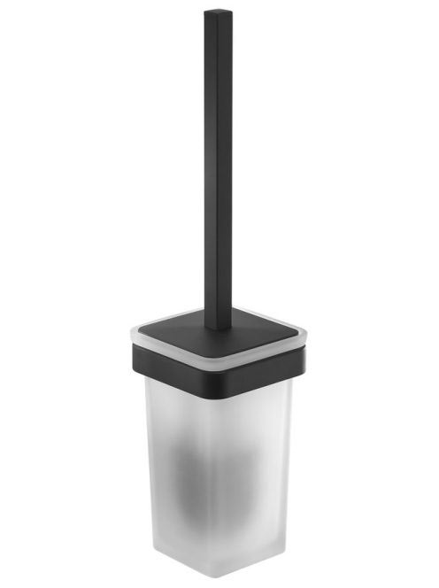 Sapho Samoa fali WC kefe tartó, matt fekete/matt üveg A83314