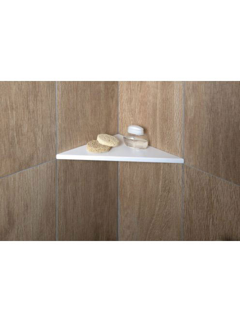 Sapho Abeline rockstone sarokpolc 200x12x200 mm, matt fehér