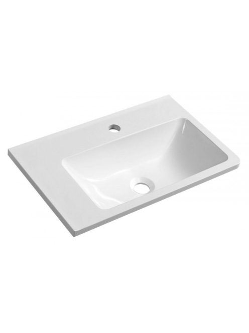 Sapho Arana balos öntöttmárvány mosdó 56x35cm, fehér AN055 -