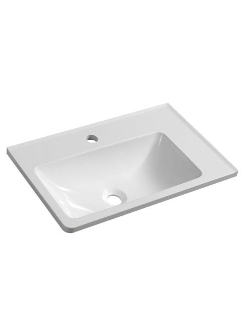 Sapho Arana 56x35 jobbos öntöttmárvány mosdó, fehér AN056 -