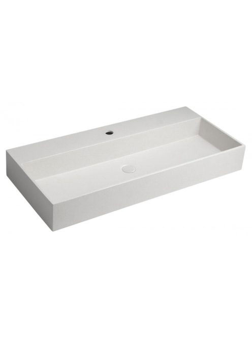 Sapho Quadrado beton mosdó Click-Clack lefolyóval 96x44 cm,