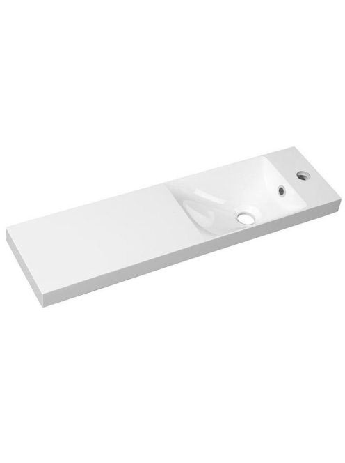 Sapho Agos öntött márvány mosdó 80x22 cm, jobbos/balos, fehé