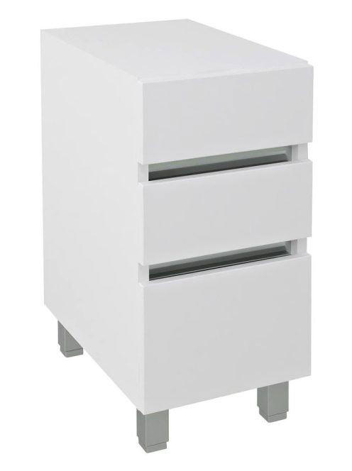 Sapho Avice Állószekrény 3 fiókkal 30x70,5x48 cm, fehér AV06