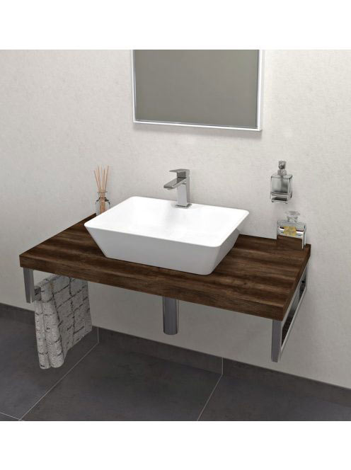 Sapho Avice mosdópult 90x49,5 cm, sötét tölgy AV0911 - Fürdő