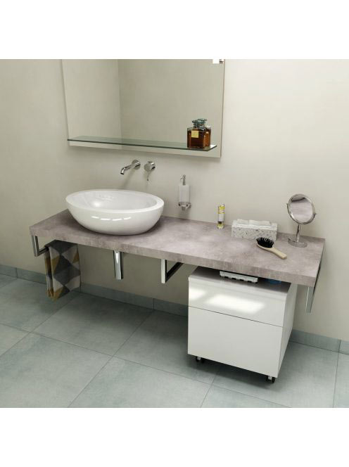 Sapho Avice mosdópult 140x49,5 cm, cement szürke AV1407 - Fü