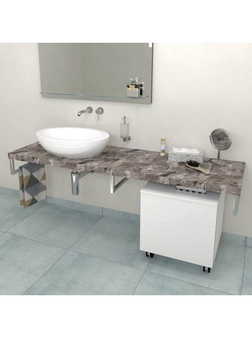 Sapho Avice mosdópult 140x49,5 cm, szürke kő AV1410 - Fürdős